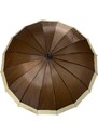 Swifts Holový deštník s béžovým okrajem hnědá 1102