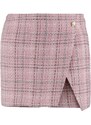 Trendyol Pink High Waist Tweed Woven Shorts Skirt