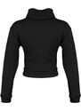 Trendyol Black Collar with Rib and Zipper Detail, Fleece Inside, Knitted Sweatshirt