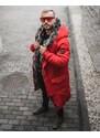 Fashionformen Prodloužená pánská zimní bunda parka červená OJ Stranger