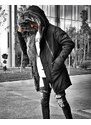 Fashionformen Stylová pánská zimní bunda parka černá OJ Legend