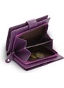 Dámská kožená peněženka se zápinkou Arwel - fialová