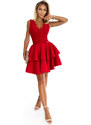 NUMOCO Červené elegantní šaty ADELL Červená