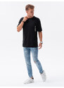 Ombre Clothing Pánské tričko OVERSIZE - černá S1628