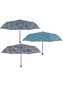 Perletti Dámský skládací deštník manuální "Květiny abstraktní malba"