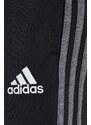 Tepláky adidas pánské, černá barva, vzorované