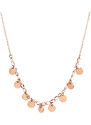 Troli Penízkový náhrdelník z růžově pozlacené oceli Rose Gold