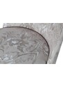 Hoorns Světle šedá sametová jídelní židle Tergi s květinovým vzorem