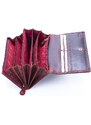Mercucio Velká dámská kožená peněženka bordó 2911654