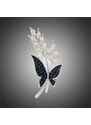 Éternelle Luxusní brož Swarovski Elements Dita - motýl, perla
