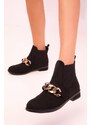 Soho Women's Black Suede Boots & Booties 17417