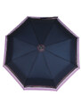 Perletti Dámský plně automatický deštník jednobarevný s bordurou