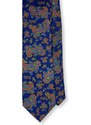 Kolem Krku Tmavě modrá kravata Soft Silk s paisley