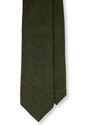 Kolem Krku Zelená lněná kravata