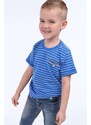 FASARDI Chlapecké chrpově modré pruhované tričko