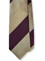 Kolem Krku Béžovo-vínová kravata s proužky