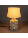 Béžová keramická stolní lampa DUTCHBONE RUSSEL se lněným stínidlem