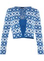 Trendyol modrá vzorovaná halenka - svetrový oblek