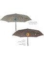 Perletti Dámský skládací vystřelovací ekologický deštník Větvičky