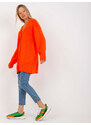 Fashionhunters Oranžový kardigan s ozdobnými knoflíky RUE PARIS