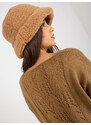 Fashionhunters OCH BELLA tenký velbloudí klasický svetr s výstřihem do V