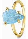 Royal Exklusive Royal Fashion prsten 14k zlato Vermeil GU-DR15849R-YELLOWGOLD-AQUAMARINE