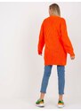 Fashionhunters Oranžový kardigan s ozdobnými knoflíky RUE PARIS