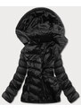 J.STYLE Černá dámská bunda s kapucí pro přechodné období (5M786-392)