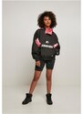 Ladies Starter Colorblock Halfzip Windbreaker - black/pinkgrapefruit