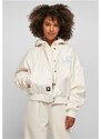 Ladies Starter Satin College Jacket - palewhite