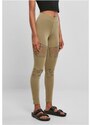 URBAN CLASSICS Ladies Laces Inset Leggings - khaki