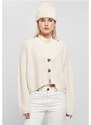 URBAN CLASSICS Ladies Oversized Cardigan - whitesand