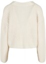 URBAN CLASSICS Ladies Oversized Cardigan - whitesand