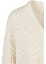 URBAN CLASSICS Ladies Oversized Cardigan - whitesand