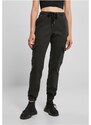 URBAN CLASSICS Ladies Knitted Denim High Waist Cargo Pants