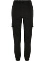 URBAN CLASSICS Ladies Knitted Denim High Waist Cargo Pants