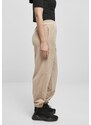 Dámské Urban Classics High Waist Ballon Velvet Sweat Pants - hnědé