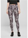 URBAN CLASSICS Ladies Soft AOP Leggings - blackzebra