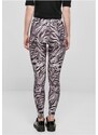 URBAN CLASSICS Ladies Soft AOP Leggings - blackzebra