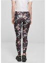 URBAN CLASSICS Ladies Soft AOP Leggings - blacksoftflower