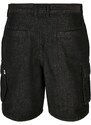 URBAN CLASSICS Organic Denim Cargo Shorts - black washed