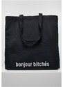 MISTER TEE Bonjour Bitches Oversize Canvas Tote Bag