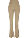 URBAN CLASSICS Ladies Organic Stretch Jersey Bootcut Leggings - khaki