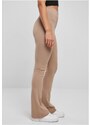 URBAN CLASSICS Ladies Organic Stretch Jersey Bootcut Leggings - softtaupe