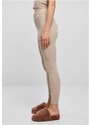 URBAN CLASSICS Ladies Rib Knit Leggings - lighttaupe