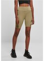 URBAN CLASSICS Ladies High Waist Tech Mesh Cycle Shorts - khaki