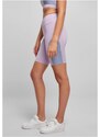 URBAN CLASSICS Ladies Color Block Cycle Shorts - lilac/violablue