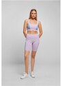 URBAN CLASSICS Ladies Color Block Cycle Shorts - lilac/violablue