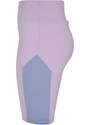 URBAN CLASSICS Ladies Color Block Cycle Shorts - lilac/violablue