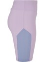 URBAN CLASSICS Ladies Color Block Cycle Shorts - lilac/violablue